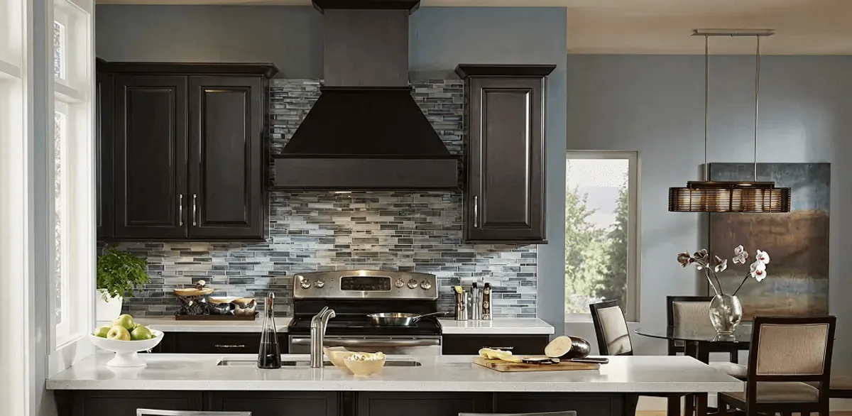 Kitchen cabinet painting and refinishing in a modern kitchen in Aurora, CO